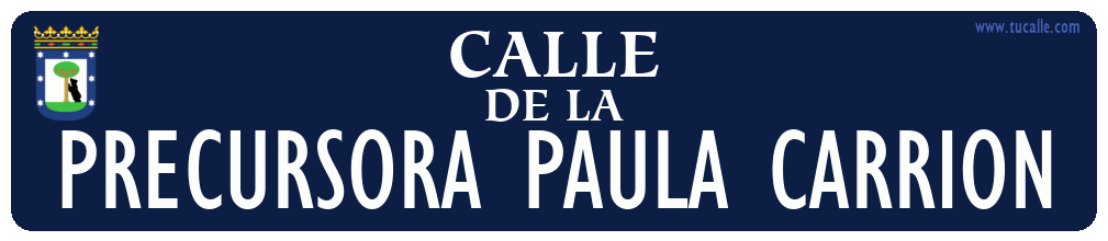 cartel_de_calle-de la-precursora Paula carrion_en_madrid_antiguo